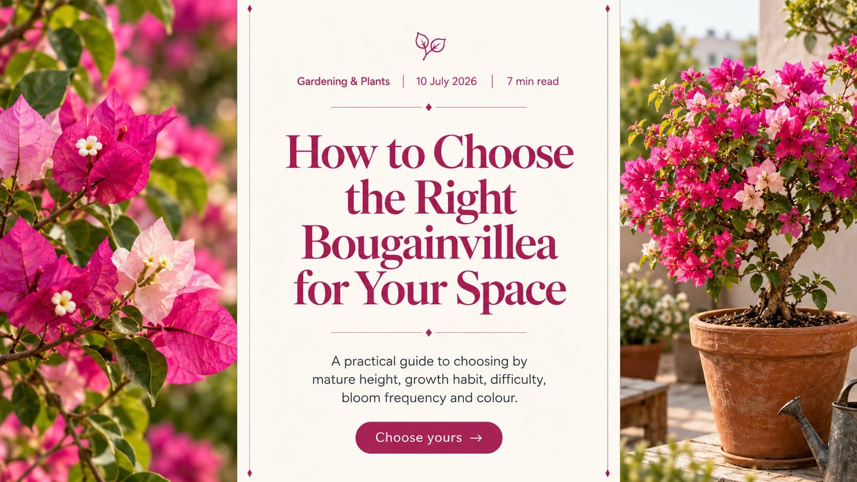 How to Choose the Right Bougainvillea for Your Space