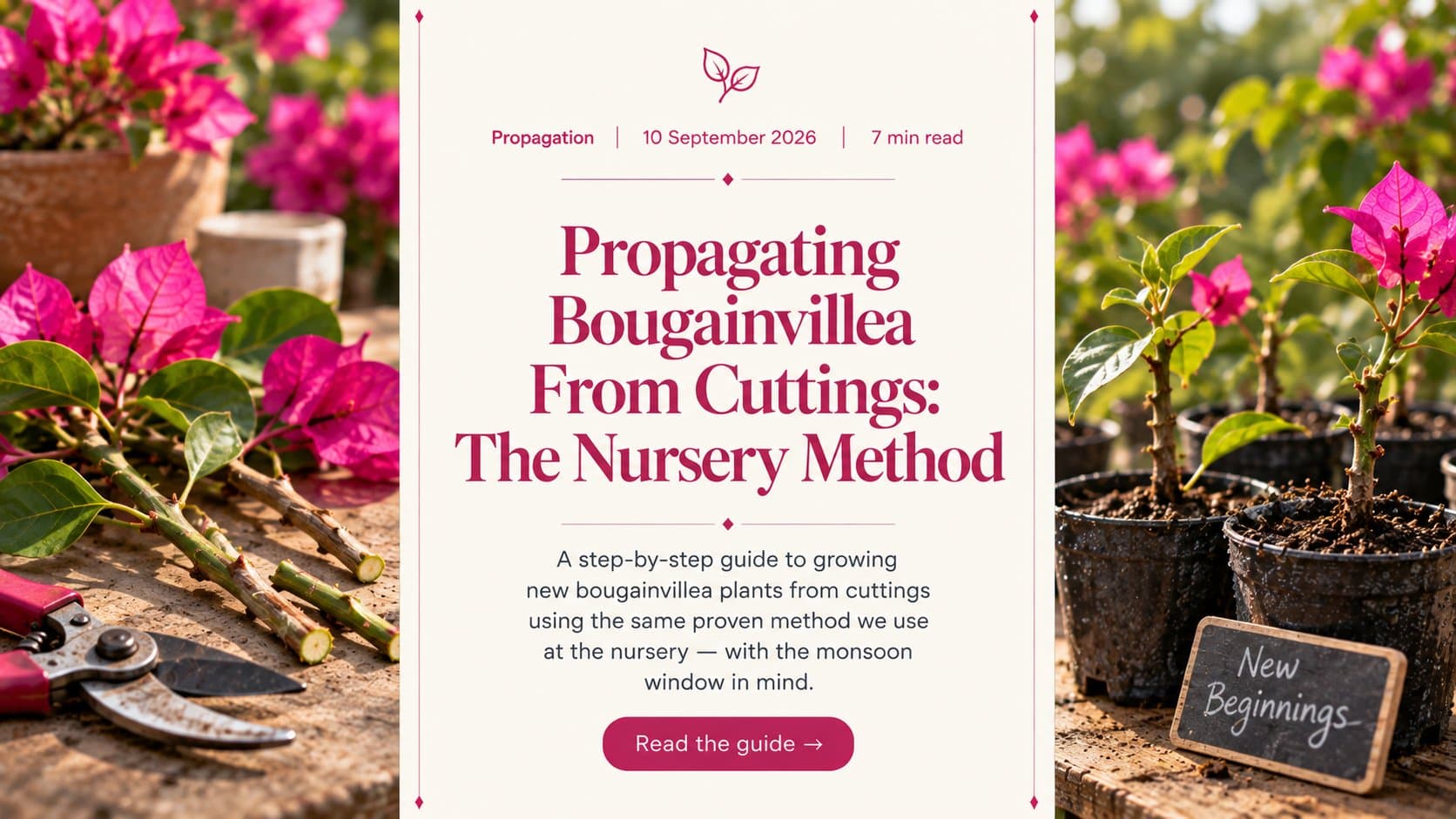 Propagating Bougainvillea From Cuttings: The Nursery Method