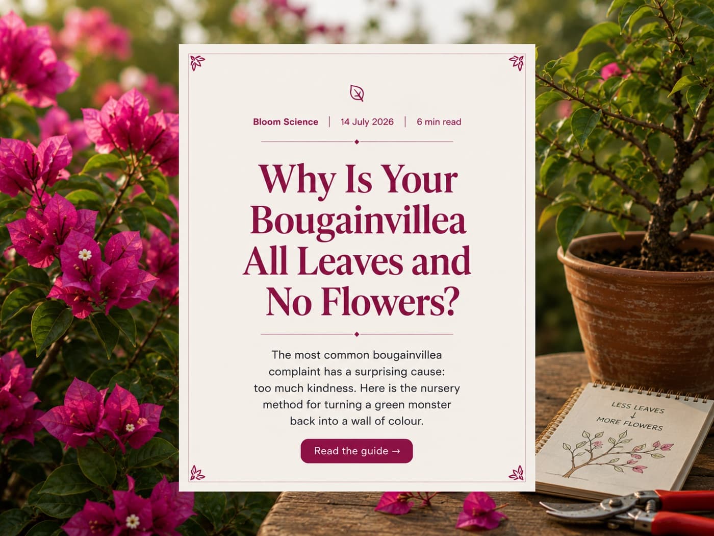 Why Is Your Bougainvillea All Leaves and No Flowers?
